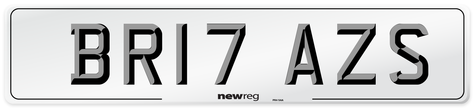 BR17 AZS Number Plate from New Reg